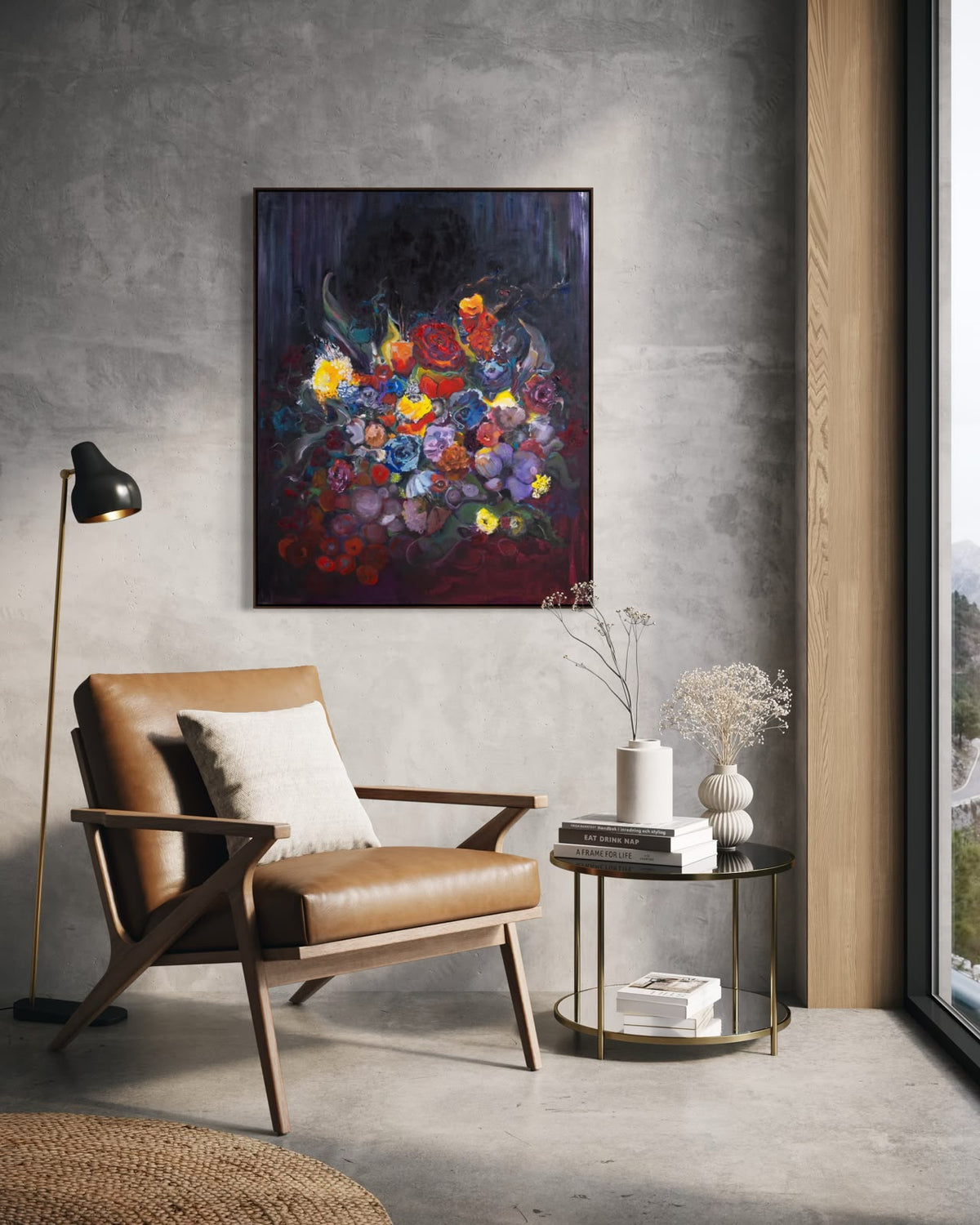 Arno Carstens, Borrowed Time, oil on canvas, 100 × 78 cm, shown in a room