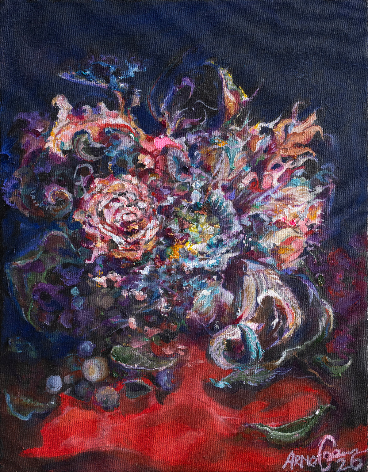 Arno Carstens, Cardinal Tide, oil on canvas, 45 × 35 cm