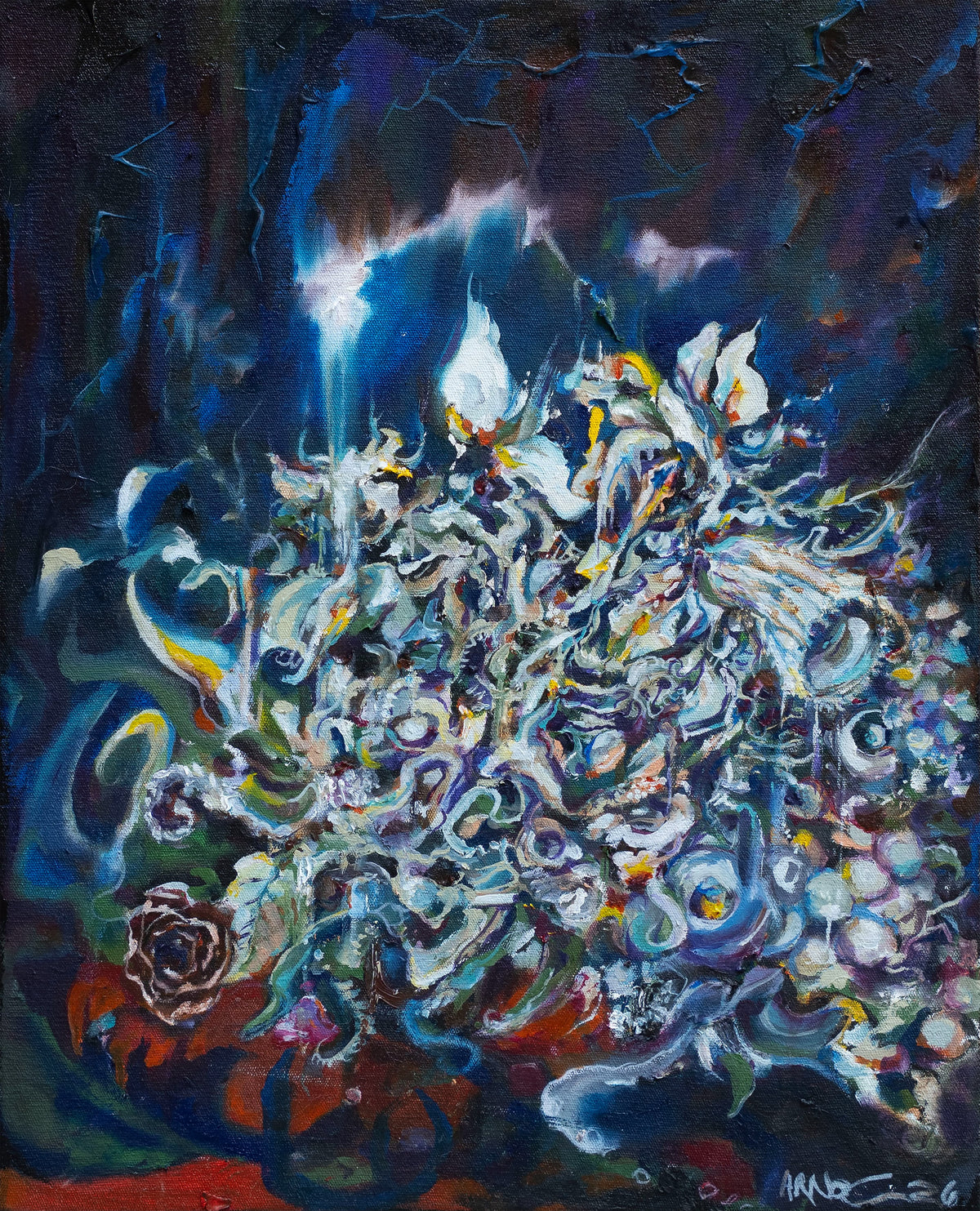 Arno Carstens, Crystal Bloom, oil on canvas, 50 × 40 cm