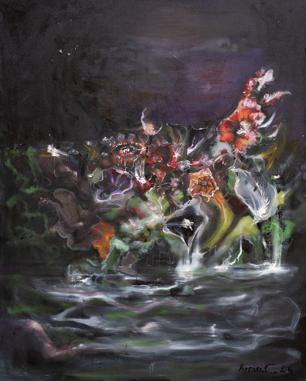 Arno Carstens, Magic at River's Edge, oil on canvas, 100 × 78 cm