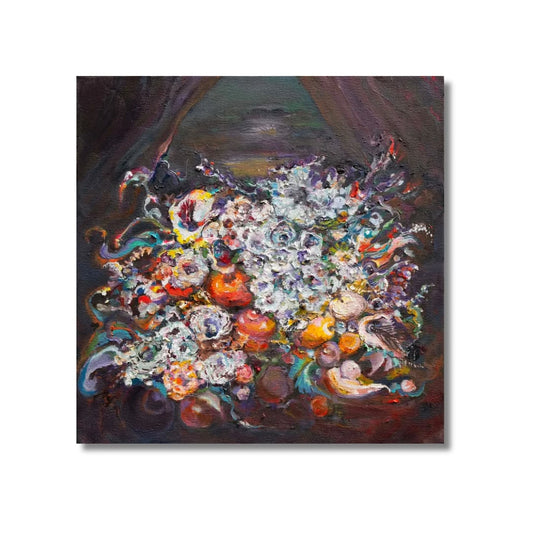 Arno Carstens, The Gathering Tide, oil on canvas, 40 × 40 cm, on a white wall
