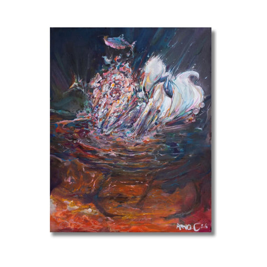 Arno Carstens, Swan Song, oil on canvas, 70 × 56 cm, on a white wall