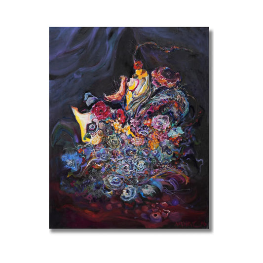 Arno Carstens, In Reign, oil on canvas, 100 × 78 cm, on a white wall
