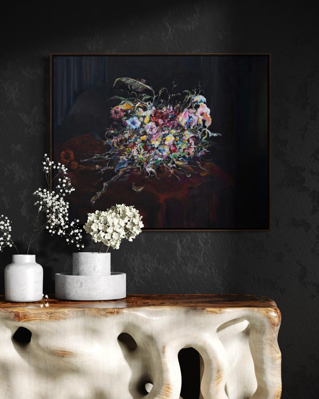 Arno Carstens, Wild Abandon, oil on canvas, 56 × 70 cm, shown in a room