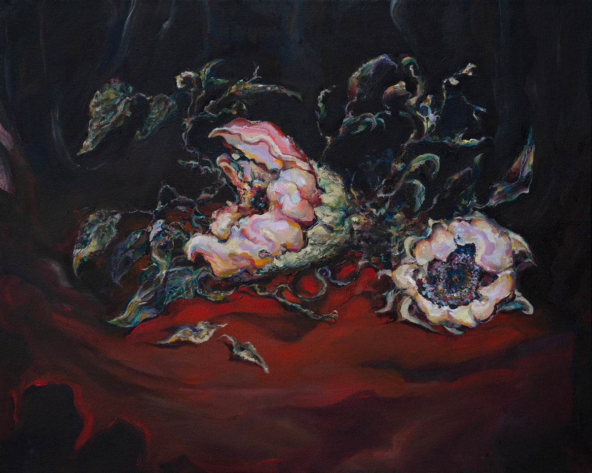 Arno Carstens, Where Flowers Fall, oil on canvas, 56 × 70 cm
