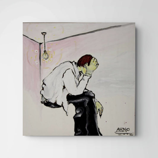 Arno Carstens, Adam, oil on canvas, 60 × 60 cm