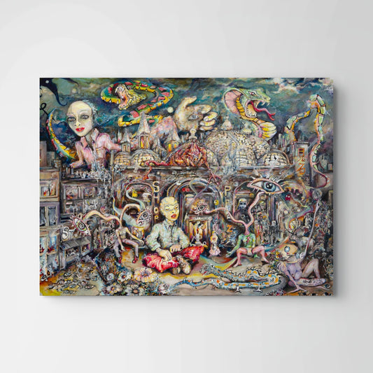 Arno Carstens, Bizarre Bazaar, oil on canvas, 76 × 102 cm