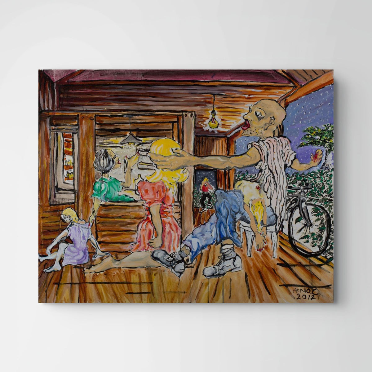 Arno Carstens, Rural Implosion, oil on canvas, 96 × 81 cm