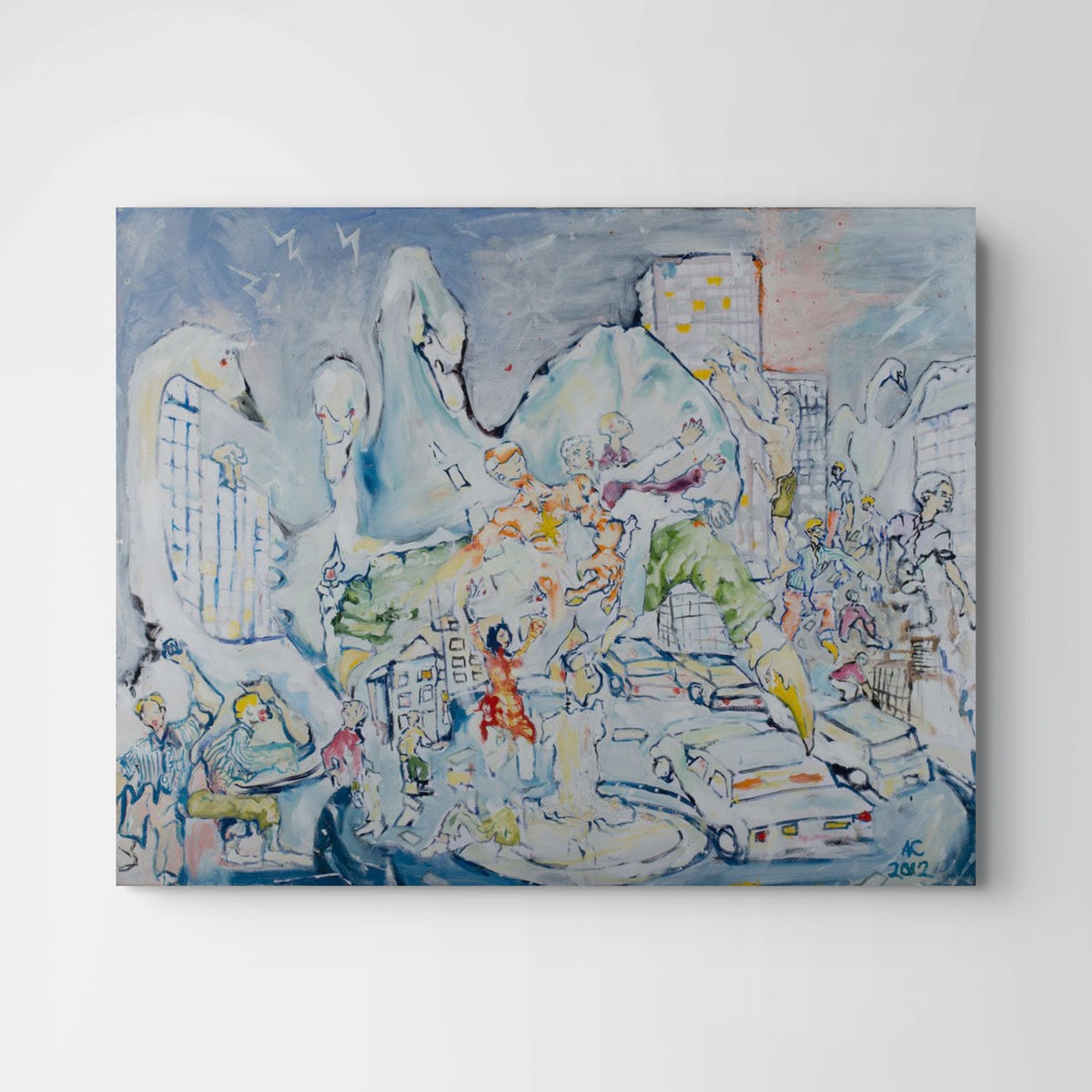 Arno Carstens, Swan Love, oil on canvas, 93 × 75 cm