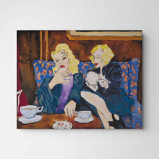 Arno Carstens, Tea for Two, oil on canvas, 56 × 71 cm