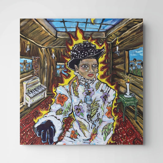 Arno Carstens, Collector of Souls (Psychopomp), oil on canvas, 51 × 51 cm